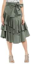 Thumbnail for your product : Vince Camuto Tiered Ruffle Belted Poplin Skirt