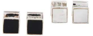 Links of London Mother of Pearl & Onyx Shirt Stud Set