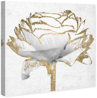 Oliver Gal Peony Flower Gold And White