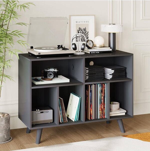 Jojoka 39InchLargeRecordPlayerStandwithVinylStorageVinylRecordHolderPlayerCabinet