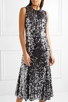 Thumbnail for your product : Dolce & Gabbana Sequined Tulle Midi Dress - Gunmetal