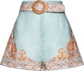 Devi Paisley Printed Belted Shorts 