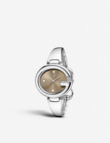 Thumbnail for your product : Gucci YA134302 Guccissima stainless steel watch, Women's