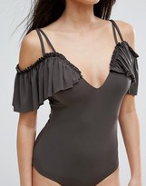 Thumbnail for your product : Love Cold Shoulder Body With Frill Sleeves