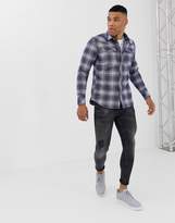 Thumbnail for your product : G Star G-Star washed check shirt in blue and off white