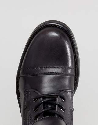 Steve Madden Galvaniz Leather Boots In Black