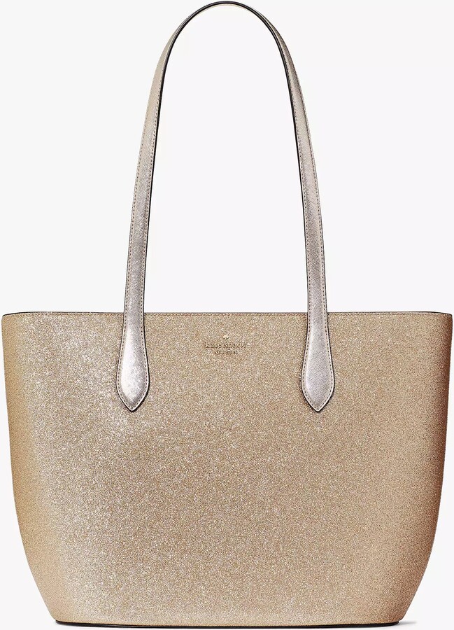 Kate Spade Bags | Kate Spade Purse Tinsel Glitter Tote Rose Gold | Color: Gold | Size: Os | Lwestphal81's Closet