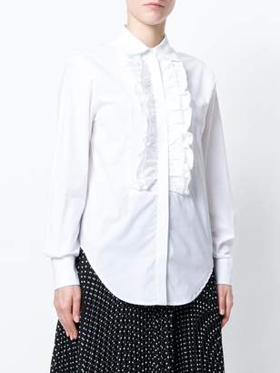 Twin-Set frill-trim button-down shirt