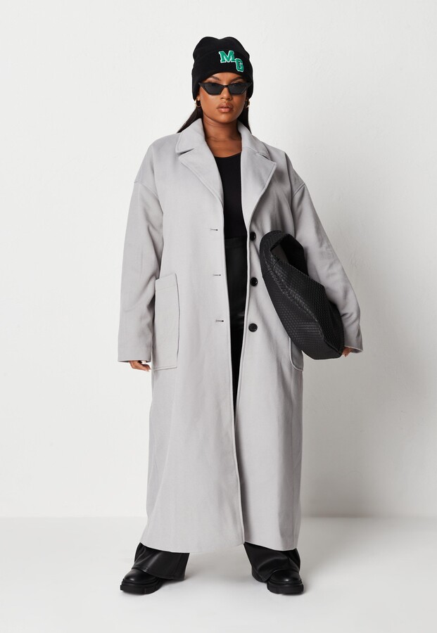 knee length grey coat