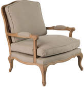 Thumbnail for your product : OKA Chantal French-Style Armchair, Oak Frame - Natural Linen
