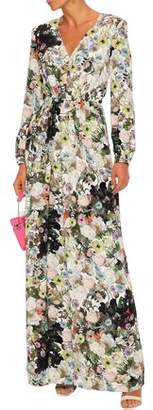 Adam Lippes Pleated Floral-print Silk-crepe Maxi Dress