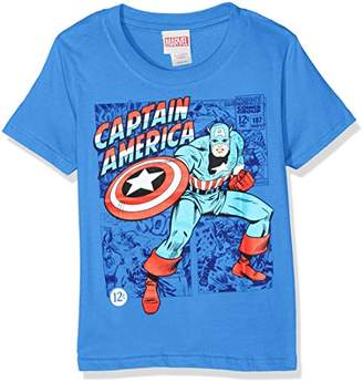 Marvel Boy's - Captain America - Kid T-Shirt - Royal - XLG Short Sleeve T - Shirts,(Manufacturer Size:X-Large)