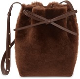 Thumbnail for your product : Mansur Gavriel Shearling Mini Bucket Bag - Dark Brown