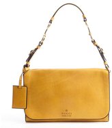 Thumbnail for your product : Gucci tan leather logo stamp shoulder bag