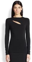 Thumbnail for your product : Donna Karan Slash Stretch Knit Top