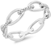 Thumbnail for your product : Sterling Forever Sterling Silver & Crystal Open Chain Link Ring/Size 8