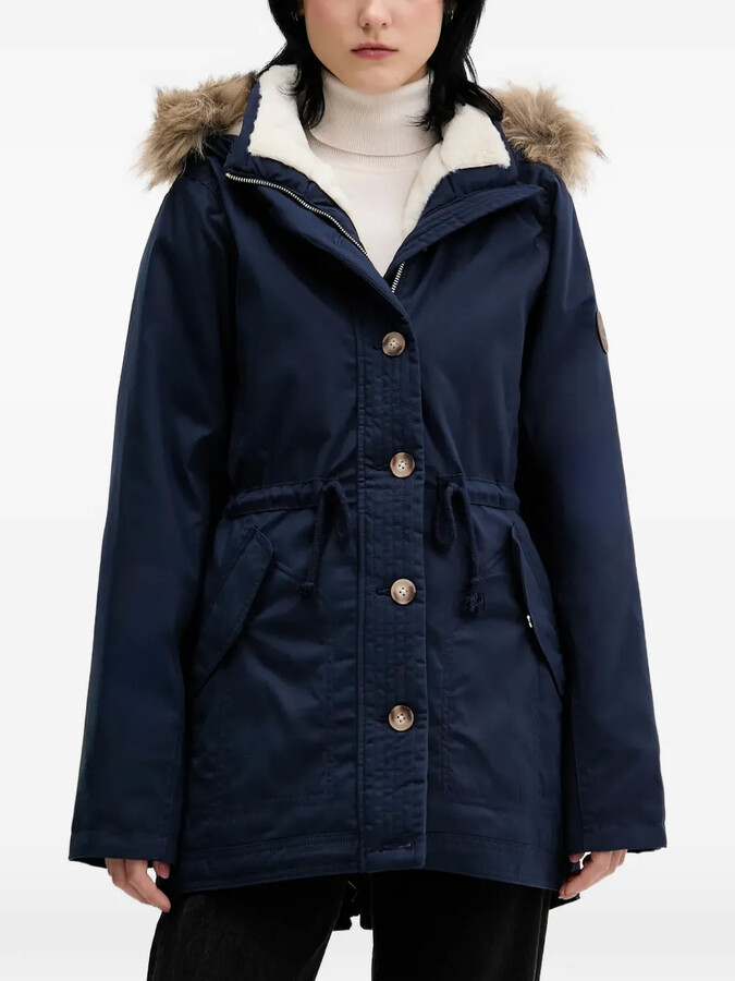 Hollister Faux-Fur Hooded Coat