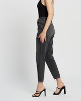 Thumbnail for your product : Topshop Women's Grey High-Waisted - Washed Mom Jeans - Size W30/L32 at The Iconic