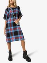 Thumbnail for your product : Charles Jeffrey Loverboy Tartan chain sleeve shift dress