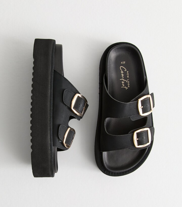 New Look Women's Black Sandals ShopStyle UK