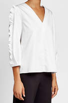 Thumbnail for your product : Tibi Cotton Blouse with Ruffles