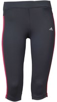 Thumbnail for your product : adidas Girls 3 Stripe Clima 3/4 Running Tight Leggings Black/Berry