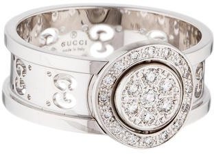 Gucci 18K Diamond Icon Twirl Ring