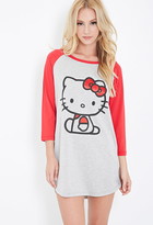 Thumbnail for your product : Forever 21 Hello Kitty Baseball Tee Nightdress