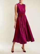 Thumbnail for your product : Roksanda Keeva Silk Satin Dress - Womens - Purple Multi