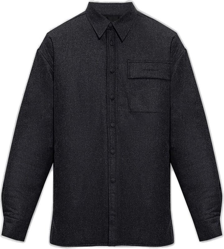 Givenchy Logo Embroidered Shirt Jacket - ShopStyle