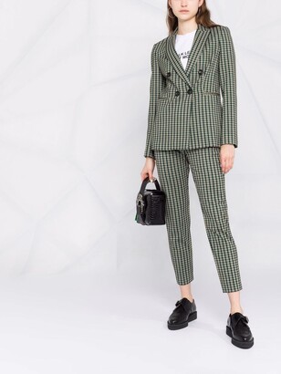 Pinko Gingham Double-Breasted Blazer
