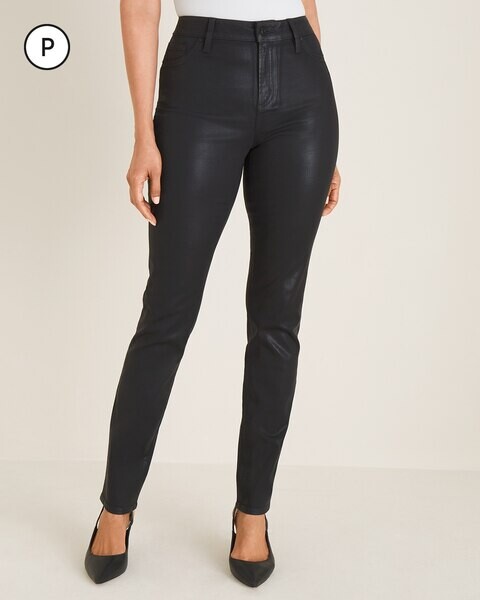 petite coated jeggings