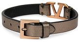 Thumbnail for your product : Valentino VLogo Leather Bracelet