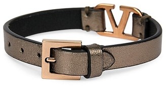 Valentino VLogo Leather Bracelet