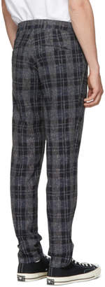 Tiger of Sweden Navy and Grey Gordon Check Trousers