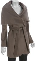 Thumbnail for your product : Elie Tahari mink wool blend 'Marla' wide shawl belted coat