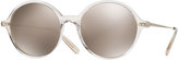 Thumbnail for your product : Oliver Peoples Corby Round Mirrored Sunglasses, Sand