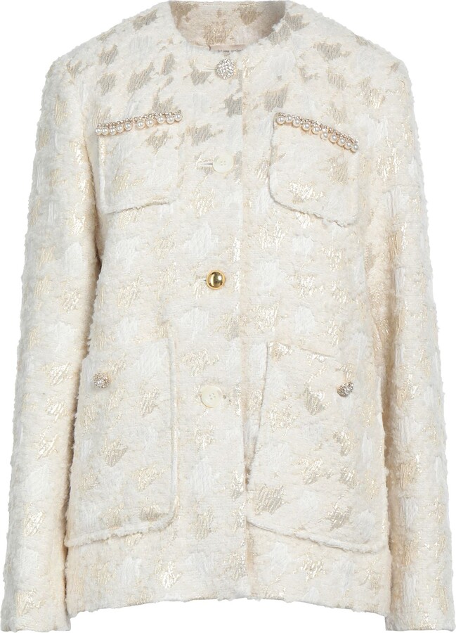 Semi-Couture Suit Jacket Cream - ShopStyle