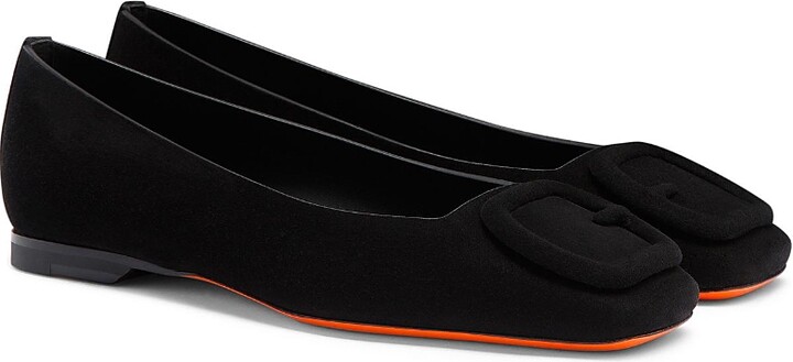 Santoni Women's Maya Suede Ballet Flat