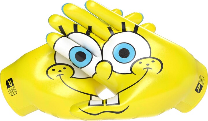 Phenom Elite Youth VPS5 SpongeBob Football Gloves, Small, Yellow