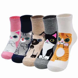 Jeasona Womens Cute Animals Socks for Girls Funny Funky Novelty Socks 