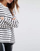 Thumbnail for your product : Selected Long Sleeve T-Shirt in Stripe