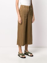 Thumbnail for your product : Aspesi Linen Cropped Trousers