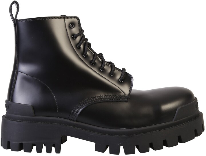 Balenciaga Leather Ankle Boots - ShopStyle