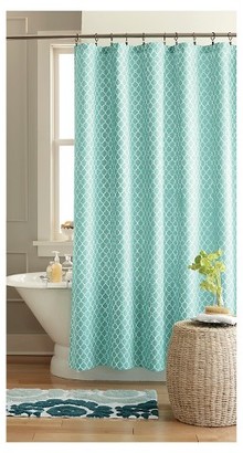Threshold Geo Shower Curtain Green/Blue