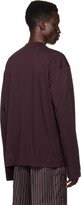 Thumbnail for your product : Dries Van Noten Purple Mock Neck Long Sleeve T-Shirt