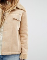 Thumbnail for your product : Honey Punch Faux Shearling Jacket