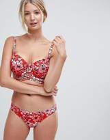Thumbnail for your product : ASOS DESIGN recycled FULLER BUST Selena Floral Print Strappy Bikini Top DD-G