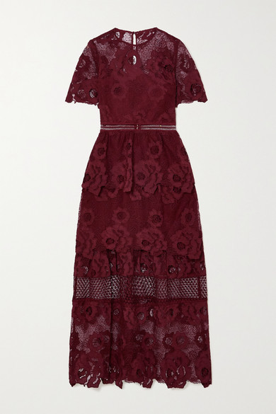 womens burgundy lace dress