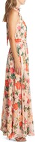Thumbnail for your product : Eliza J Floral Halter Neck Chiffon Maxi Dress